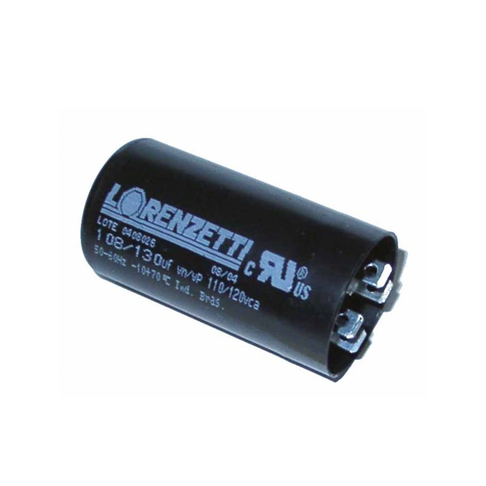 Capacitor maq. electricas lorenzetti 110V 108-130MF familiar 15297/9 i3